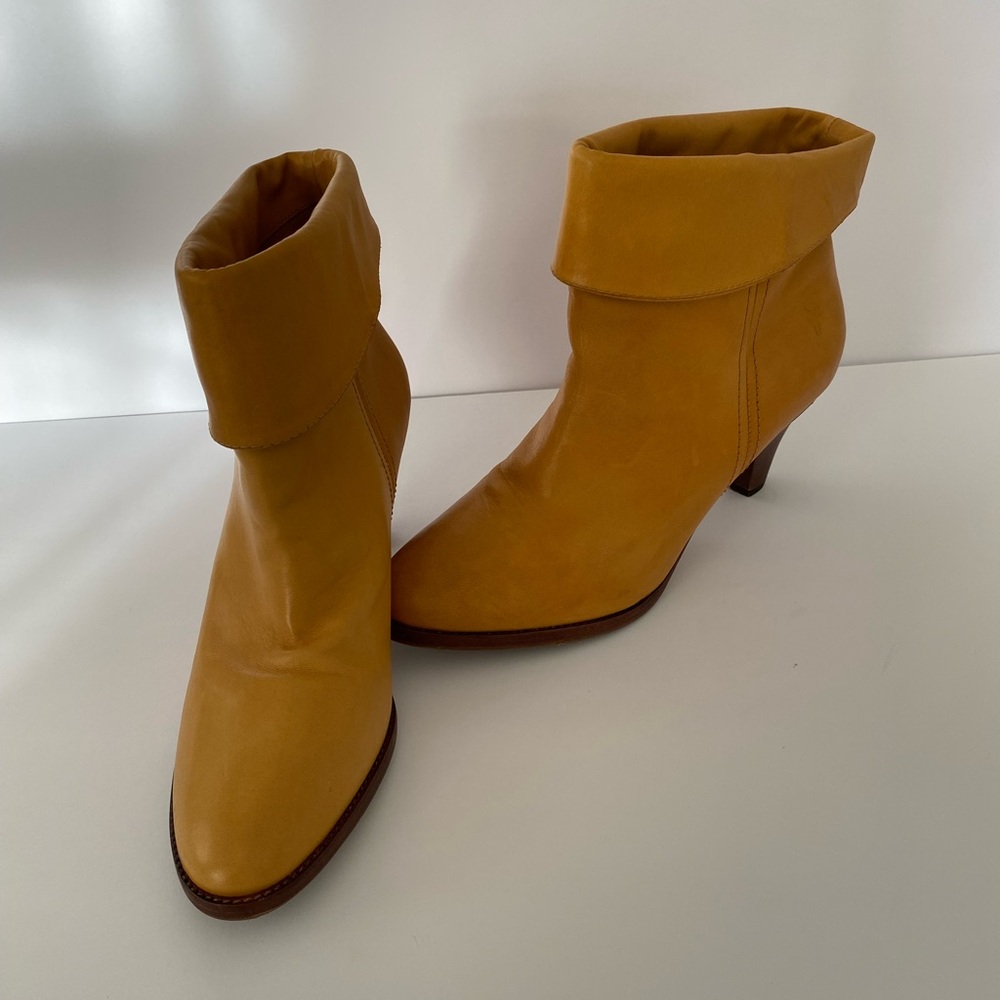 Frye Mustard Heeled Boots